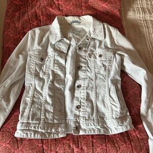 Levi’s white denim jacket